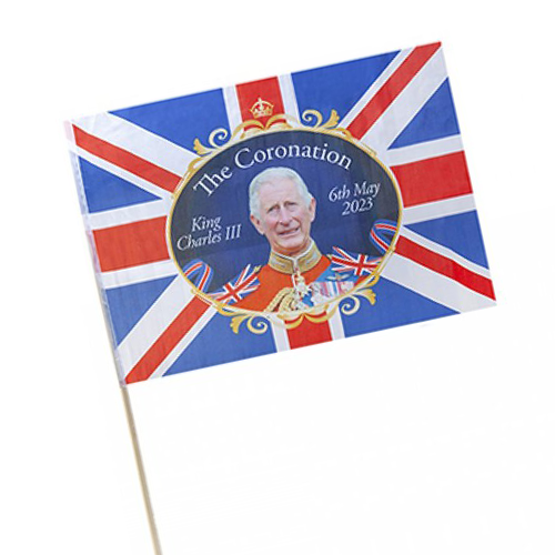 4 Pack Coronation Waving Flags