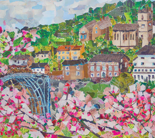 Ironbridge in Spring Greetings Card Designed by Lyn Evans