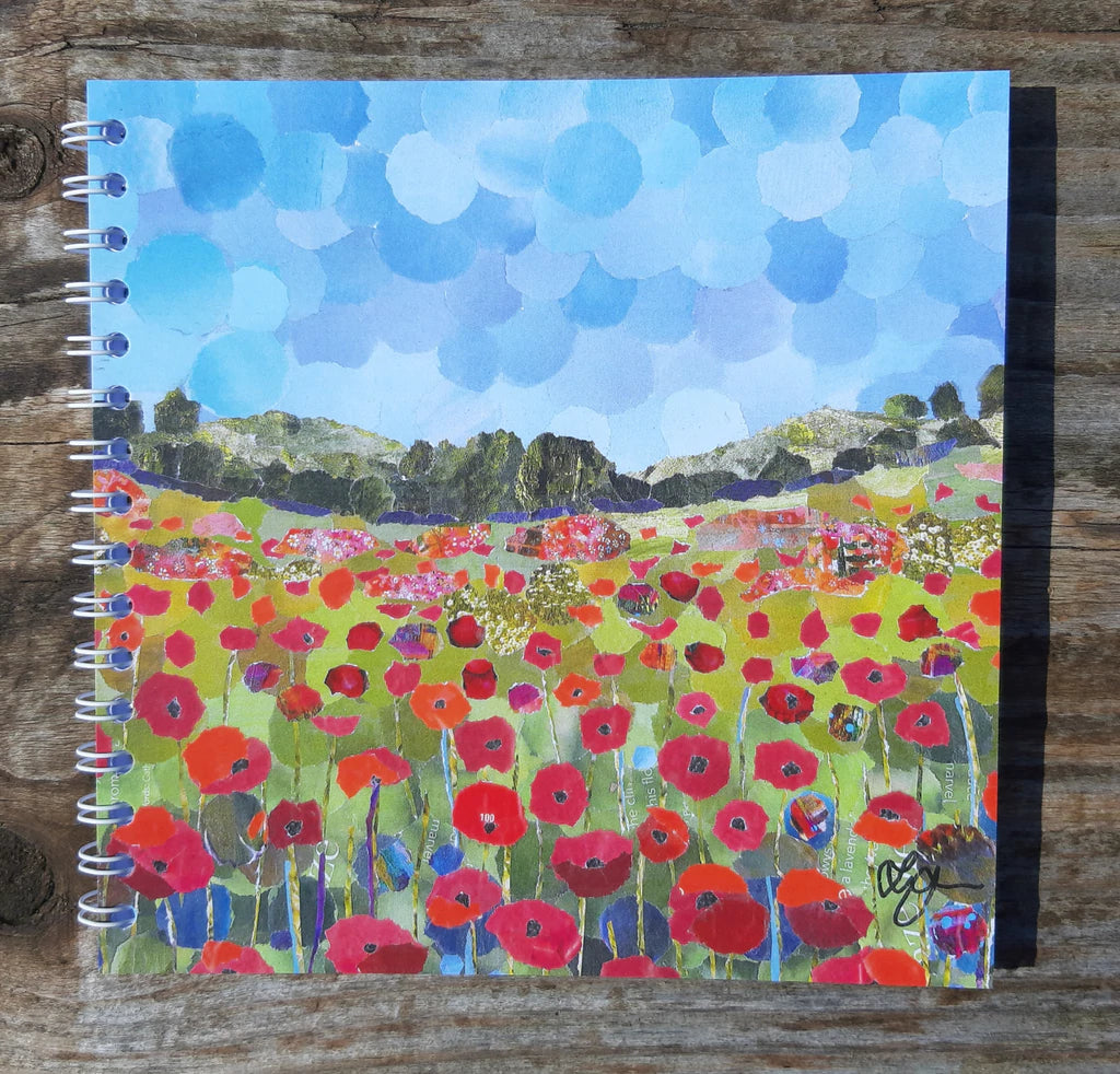 Poppy Field Shropshire Notebook Designed by Lyn Evans