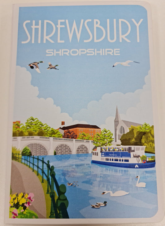 A5 Note Book Shrewsbury Retro Design