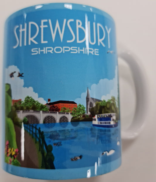 Photo Ceramic Mug Shrewsbury Retro Design