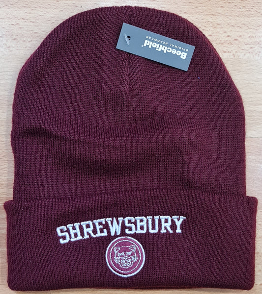 Shrewsbury Tiger Beanie - Maroon