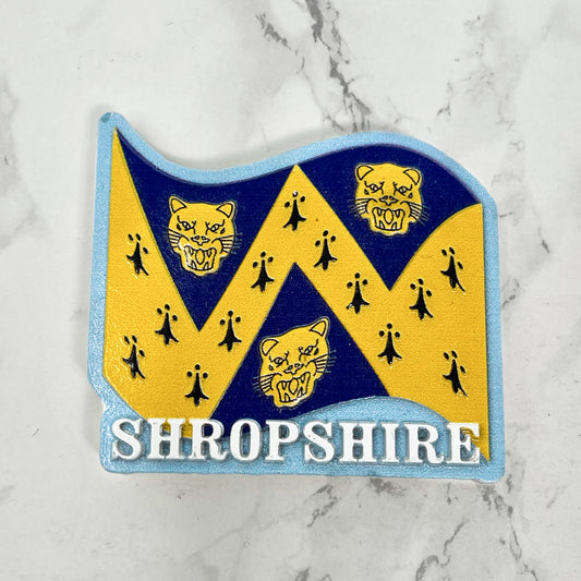 Ceramic Fridge Magnet - Shropshire Flag