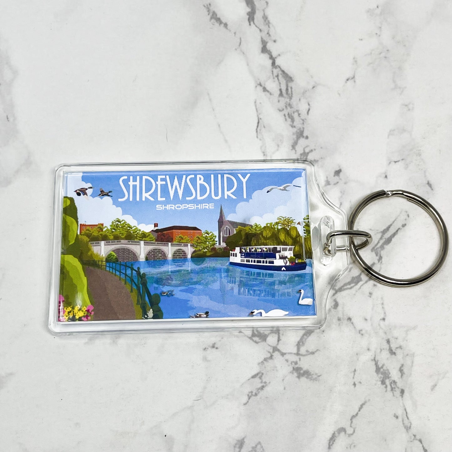 Keyring Shrewsbury Retro Design