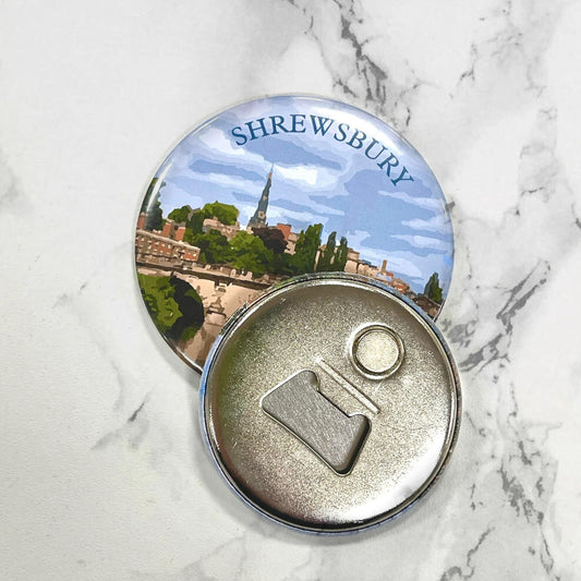 Shrewsbury Bottle Opener Fridge Magnet
