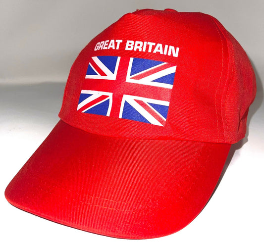 Adult I Heart GB Baseball Cap Red Design B