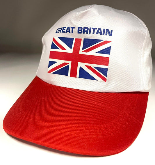 Adult I Heart GB Baseball Cap White Design B