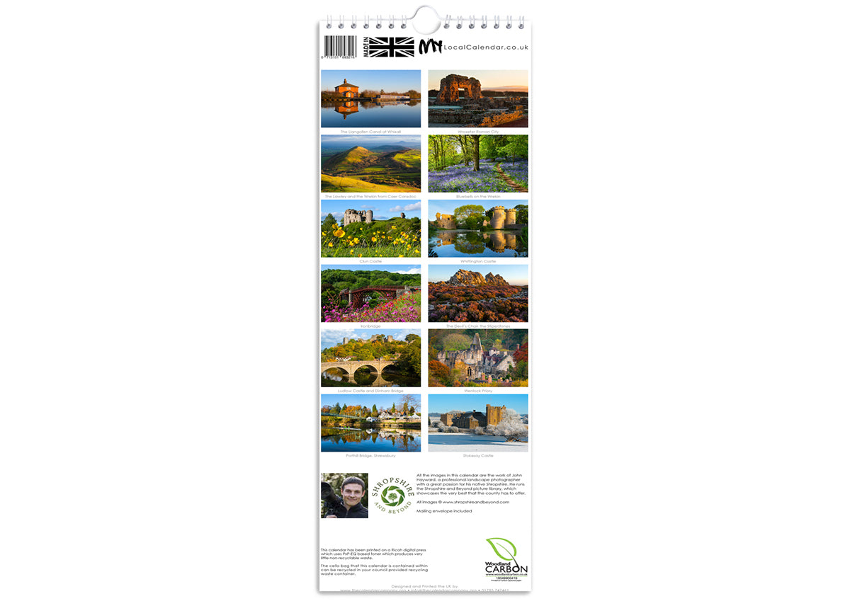 Slimline Shropshire 2024 Calendar