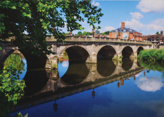 Welsh Bridge and the River Severn Blank Shrewsbury Post Card