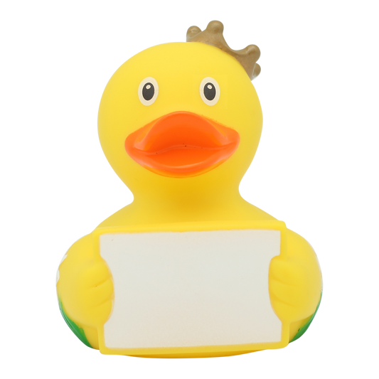 Personalised Rubber Duck with Greeting Sign By Lilalu