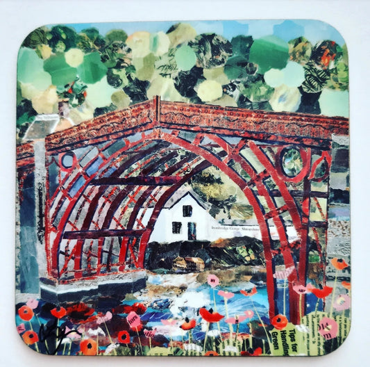 Ironbridge in Red Coaster Designed by Lyn Evans
