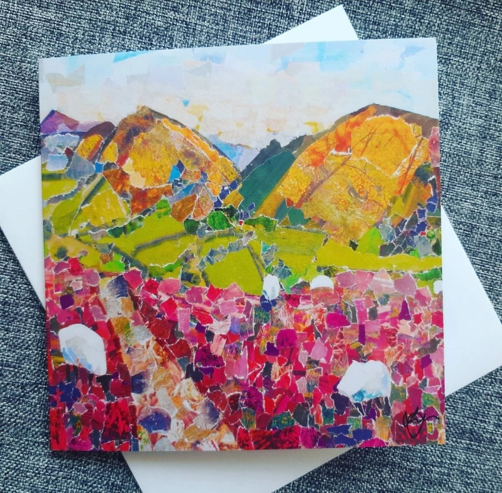 Stretton Hills Shropshire Greetings Card Designed by Lyn Evans