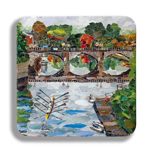 Welsh Bridge Shrewsbury Coaster Designed by Lyn Evans