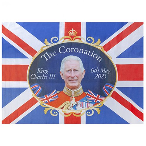 CORONATION RAYON FLAG 85CM X 60CM