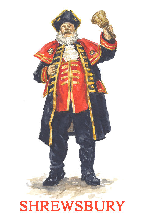 Town Crier Blank Shrewsbury Fridge Magnet