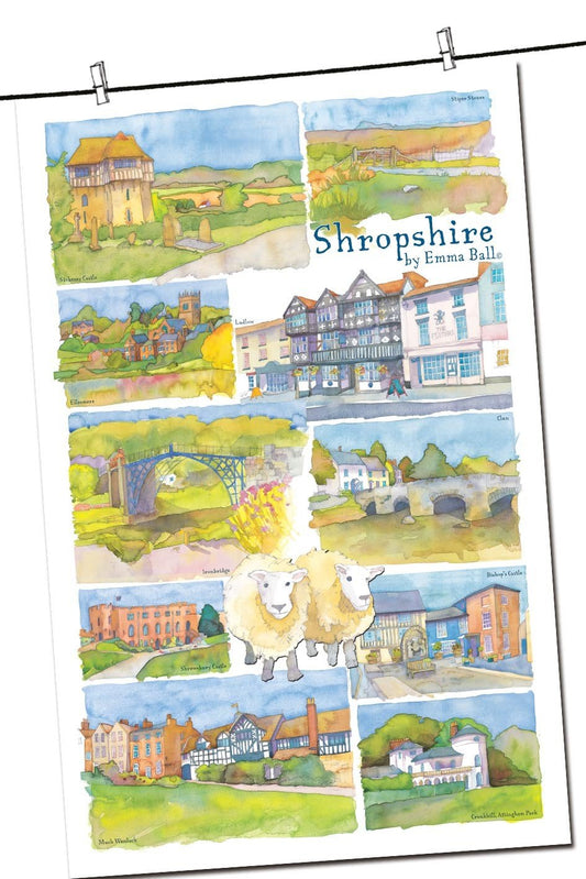 Shropshire Tea Towel - Emma Ball